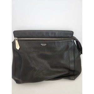 Perline New York Black Leather Handbag Pocketbook